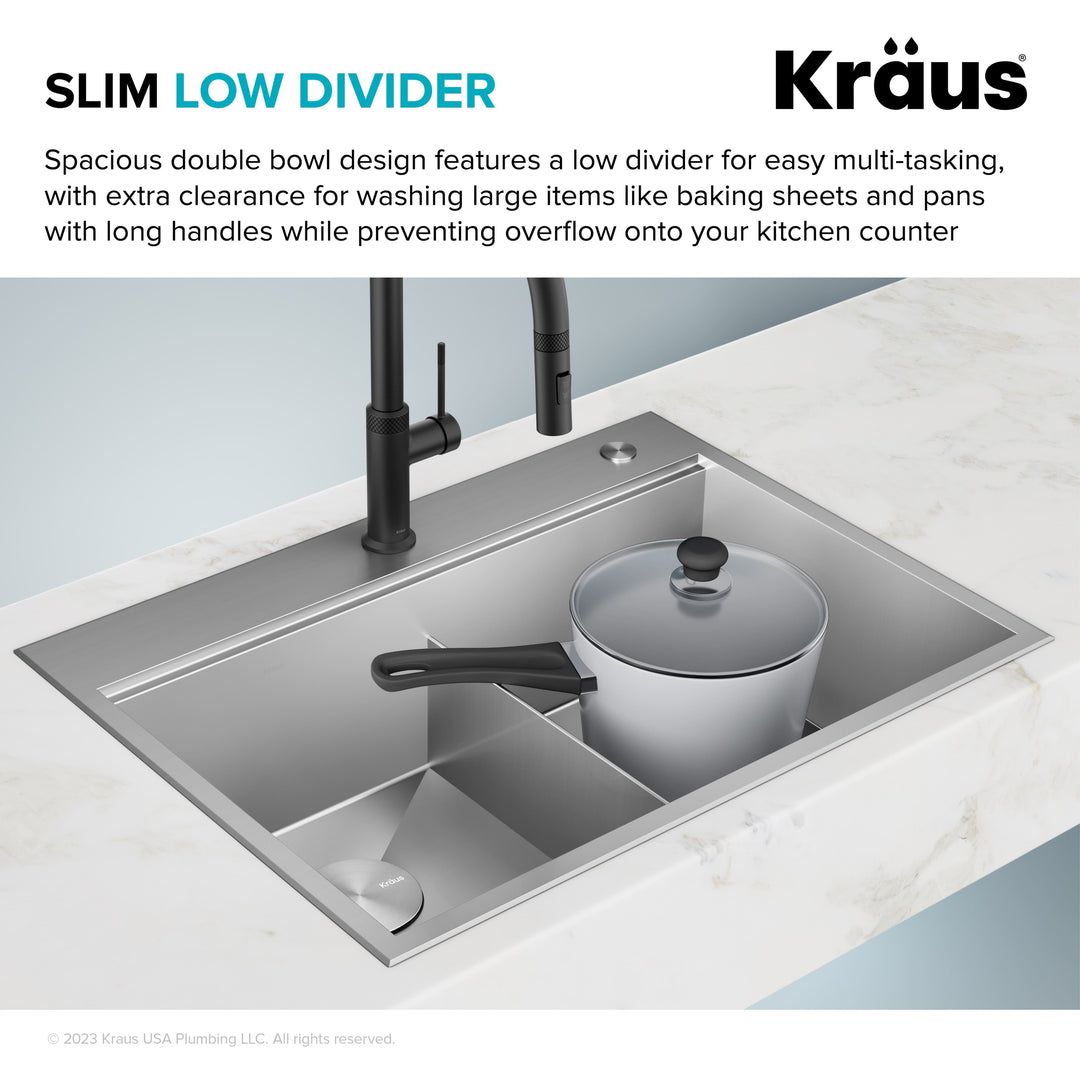 Kore Workstation Drop-In Stainless Steel Kitchen Sink