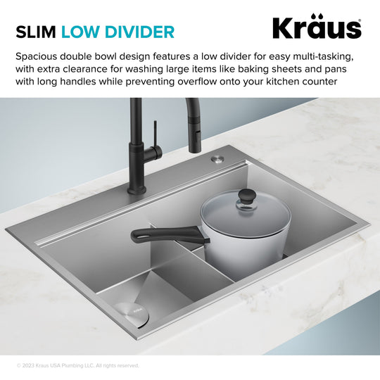 Kore Workstation Drop-In Stainless Steel Kitchen Sink