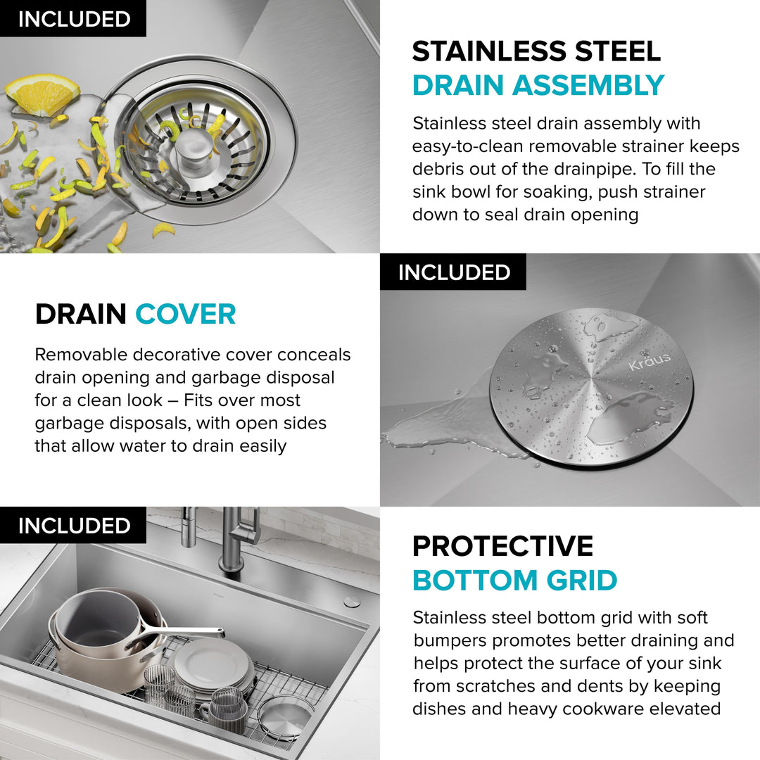 Kore Workstation Drop-In Stainless Steel Kitchen Sink