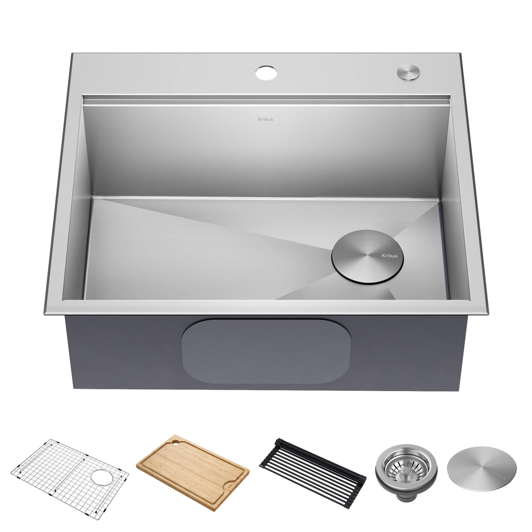 Kore Workstation Drop-In Stainless Steel Kitchen Sink