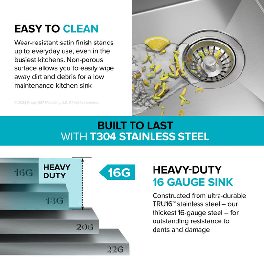 Kore Workstation Drop-In Stainless Steel Kitchen Sink