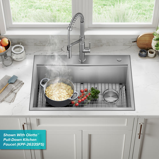 Kore Workstation Drop-In Stainless Steel Kitchen Sink