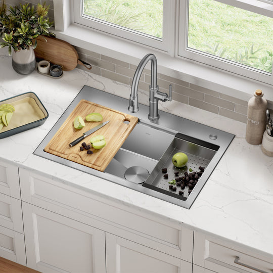 Kore Workstation Drop-In Stainless Steel Kitchen Sink