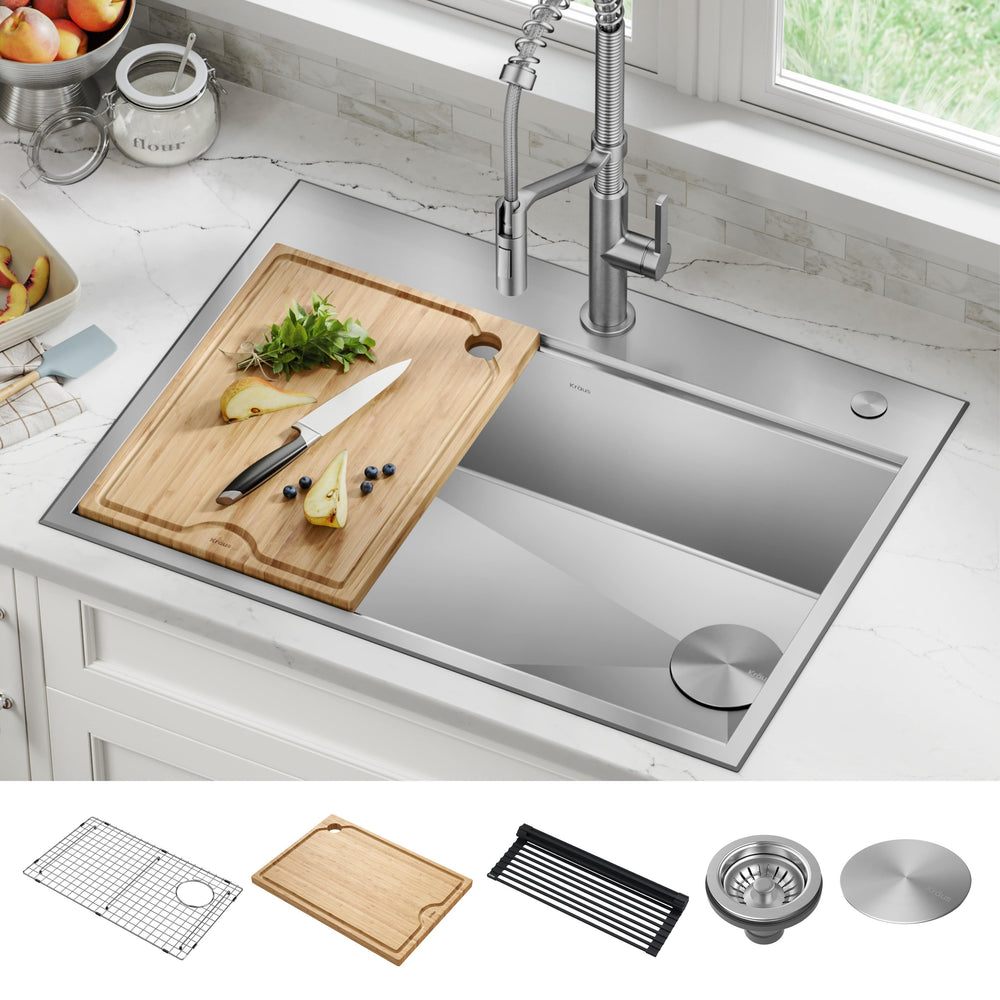 Kore Workstation Drop-In Stainless Steel Kitchen Sink