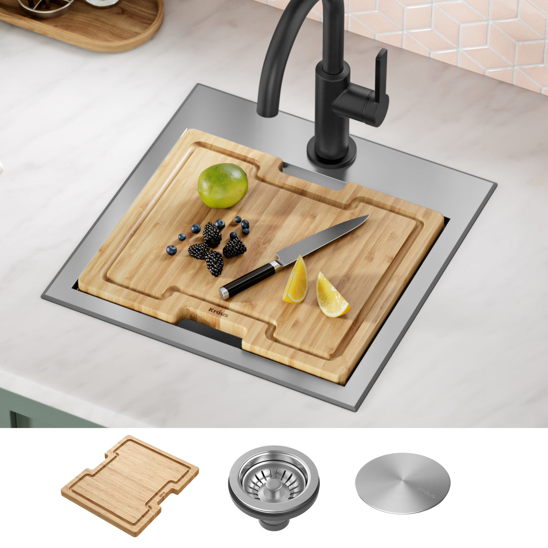 Kore Workstation Drop-In Stainless Steel Kitchen Sink