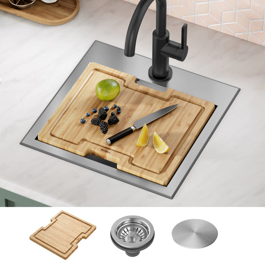 Kore Workstation Drop-In Stainless Steel Kitchen Sink