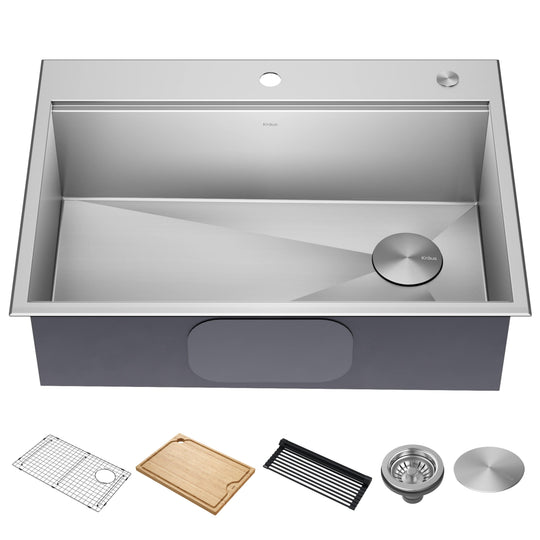 Kore Workstation Drop-In Stainless Steel Kitchen Sink