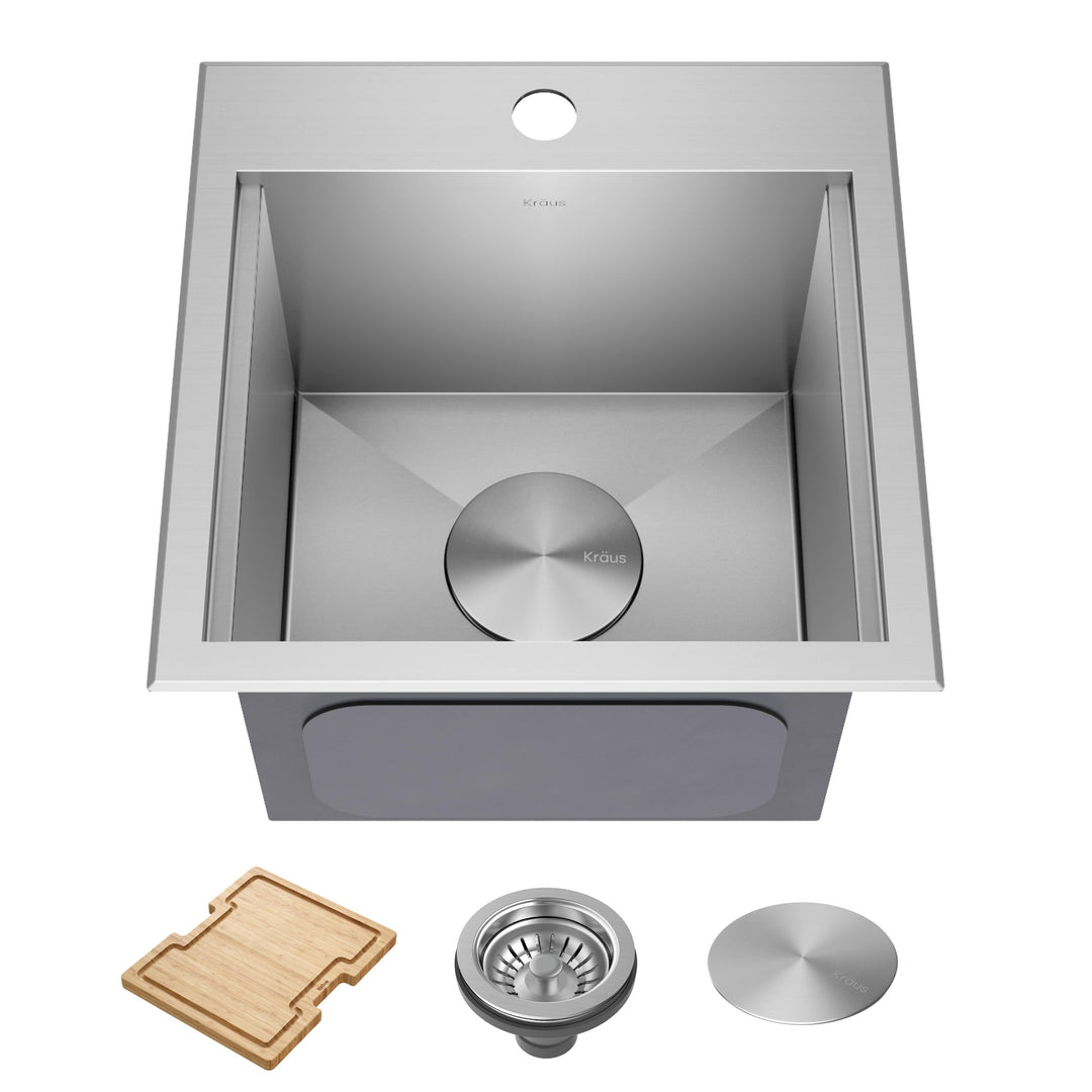 Kore Workstation Drop-In Stainless Steel Kitchen Sink