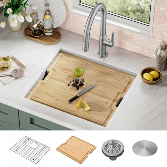Kore Workstation Undermount Stainless Steel Kitchen Sink