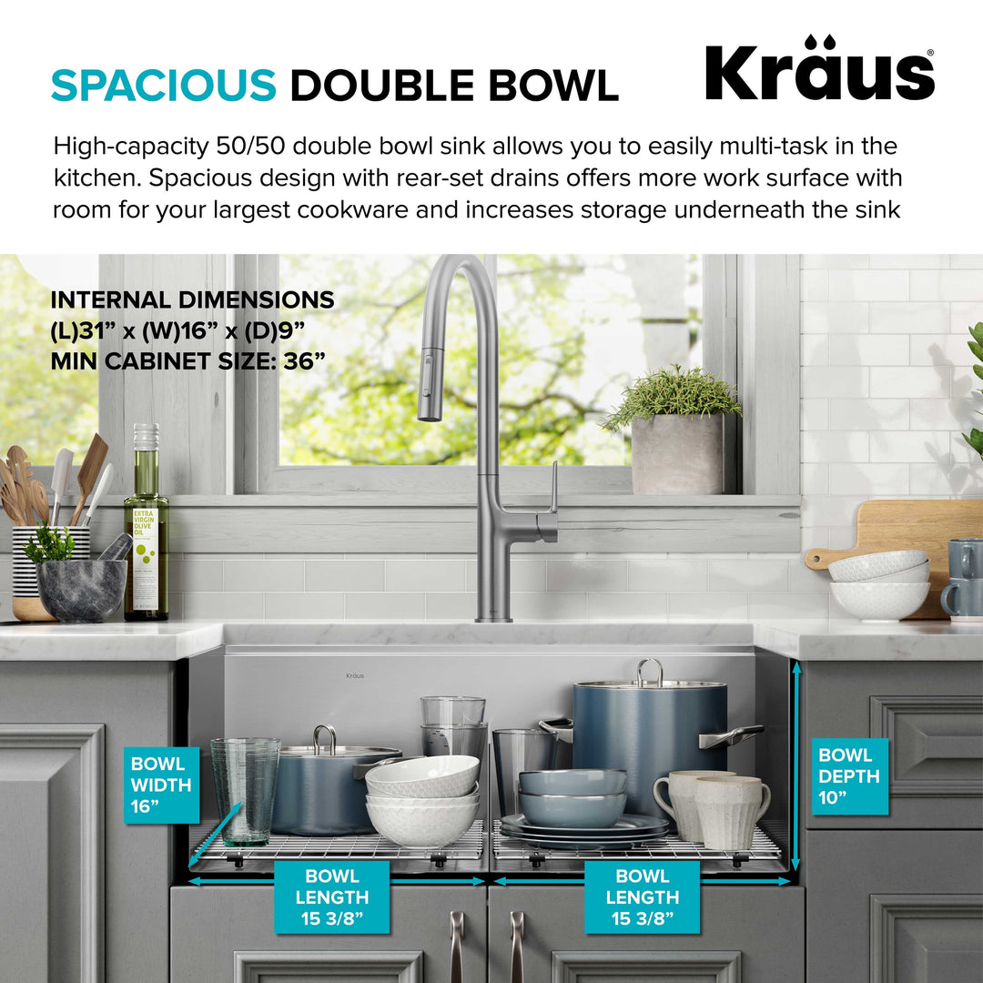Kore Workstation Undermount Stainless Steel Kitchen Sink