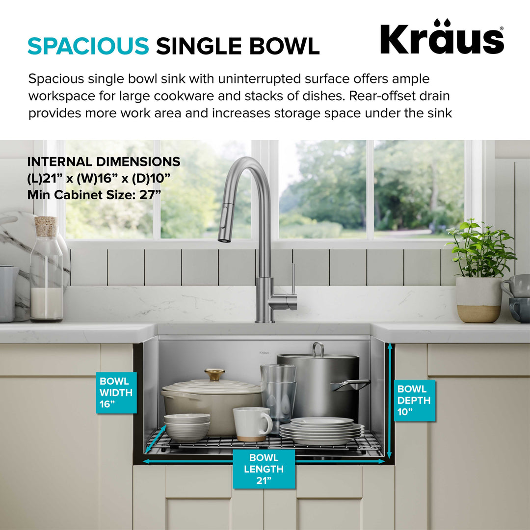 Kore Workstation Undermount Stainless Steel Kitchen Sink