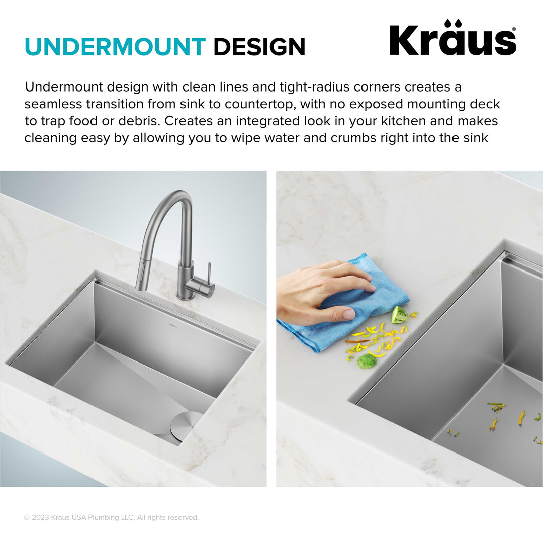 Kore Workstation Undermount Stainless Steel Kitchen Sink