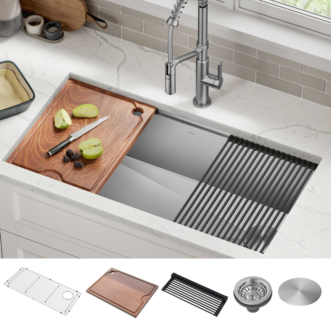 Kore Workstation Undermount Stainless Steel Kitchen Sink