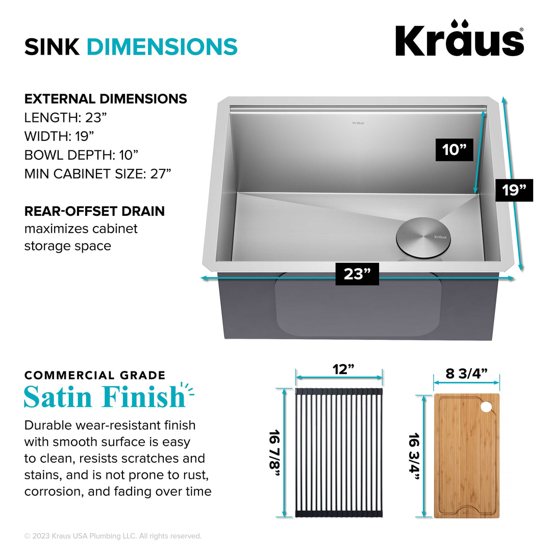 Kore Workstation Undermount Stainless Steel Kitchen Sink