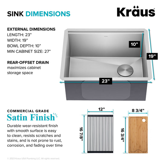 Kore Workstation Undermount Stainless Steel Kitchen Sink