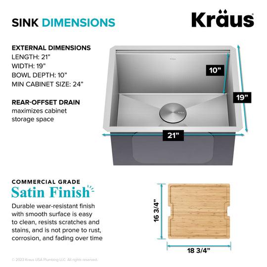Kore Workstation Undermount Stainless Steel Kitchen Sink