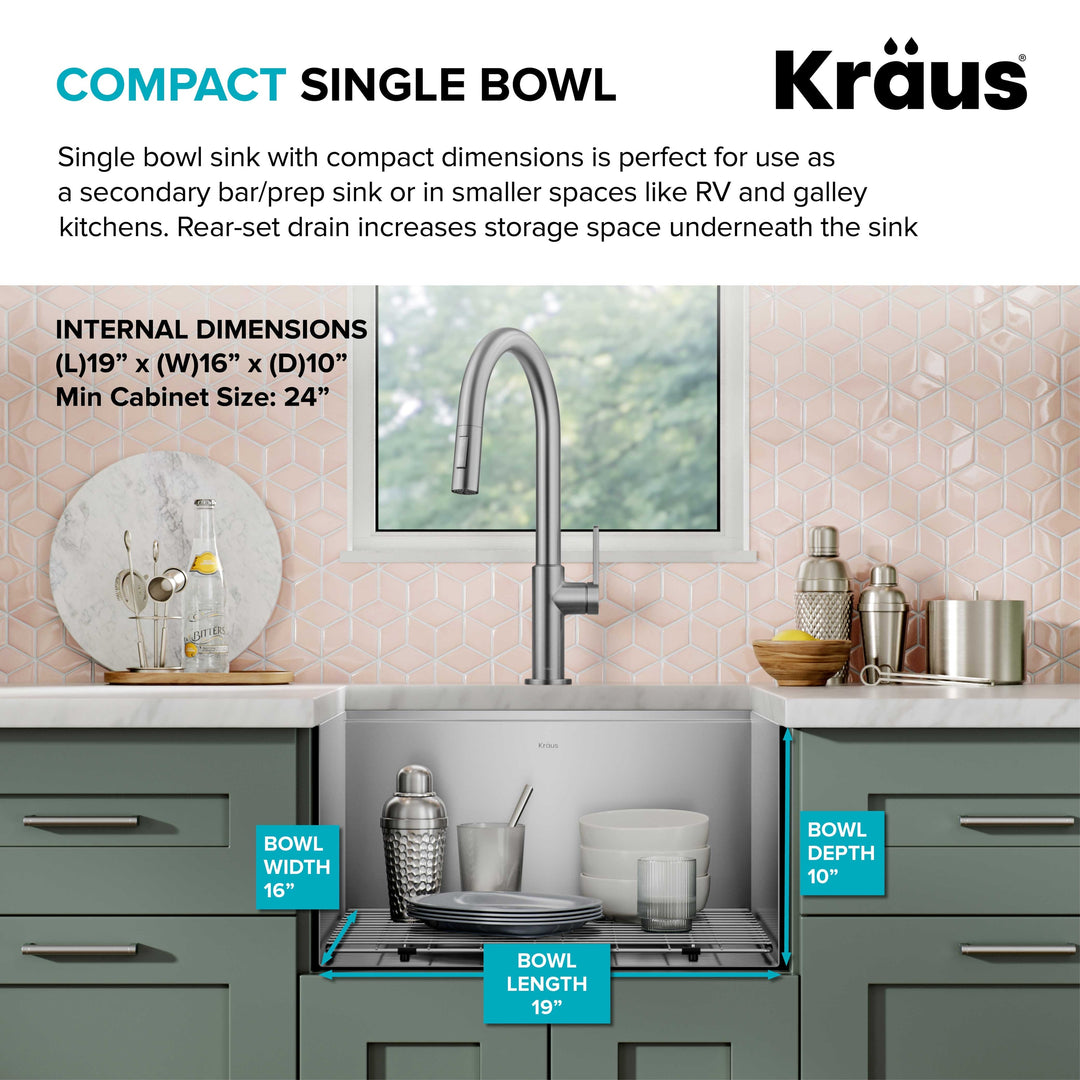Kore Workstation Undermount Stainless Steel Kitchen Sink