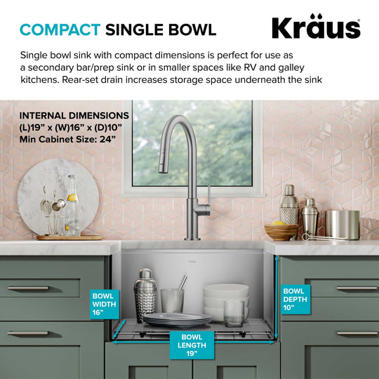 Kore Workstation Undermount Stainless Steel Kitchen Sink