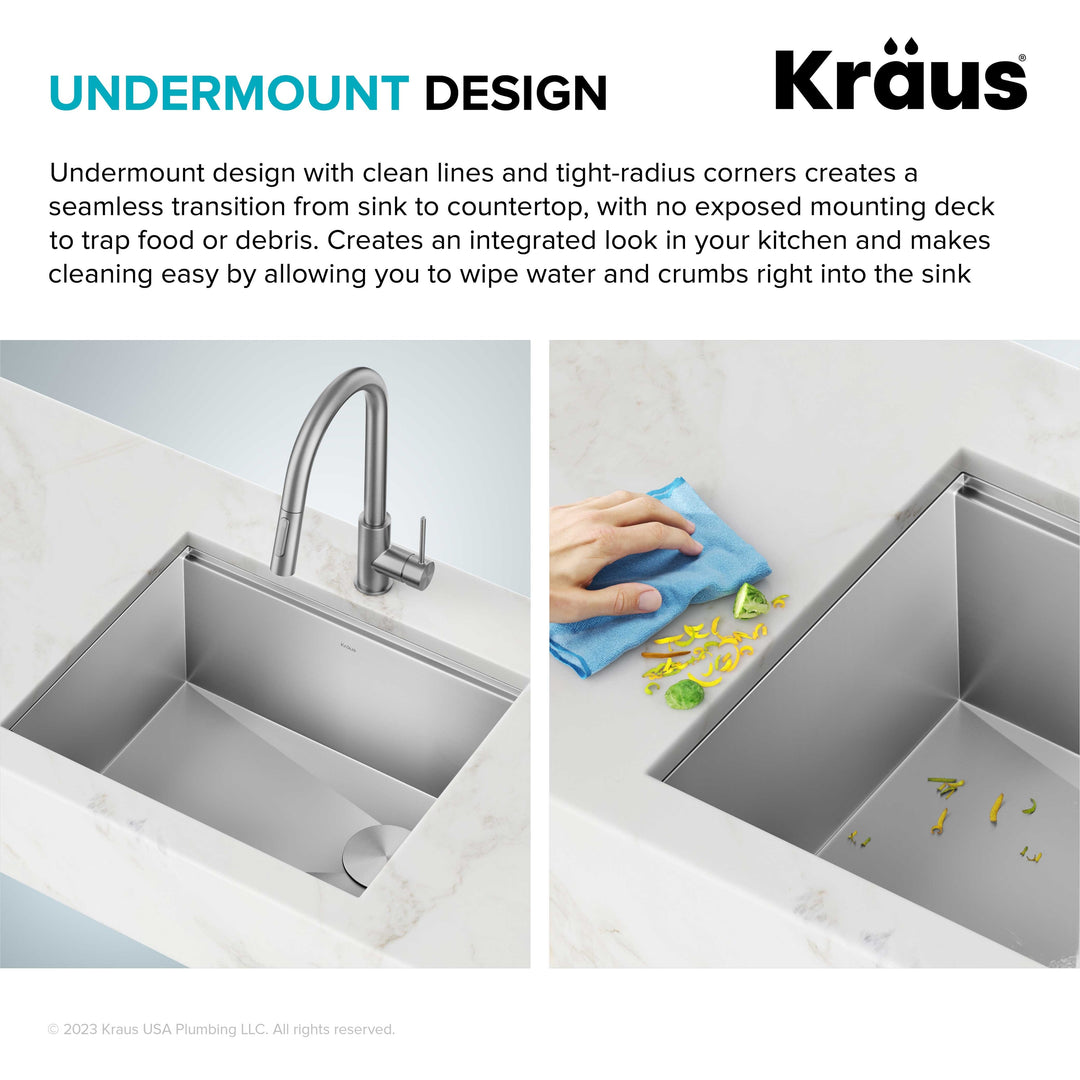 Kore Workstation Undermount Stainless Steel Kitchen Sink