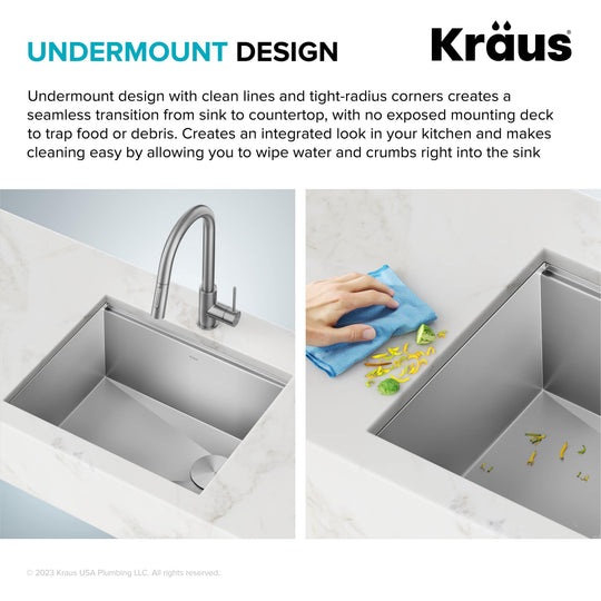 Kore Workstation Undermount Stainless Steel Kitchen Sink