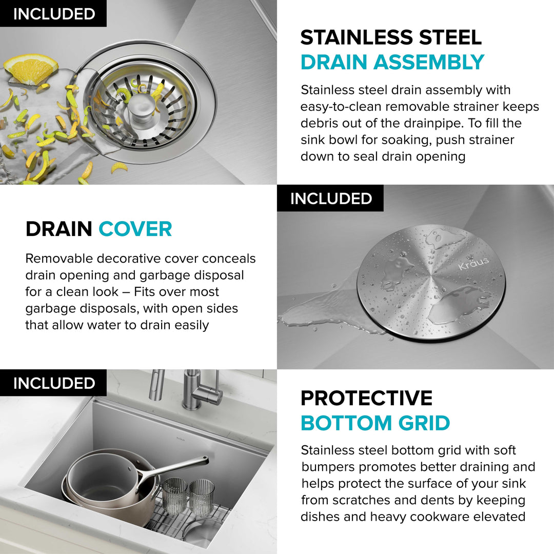 Kore Workstation Undermount Stainless Steel Kitchen Sink