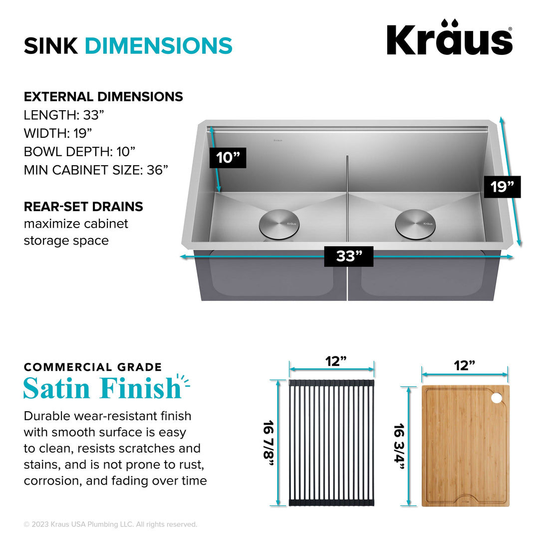 Kore Workstation Undermount Stainless Steel Kitchen Sink