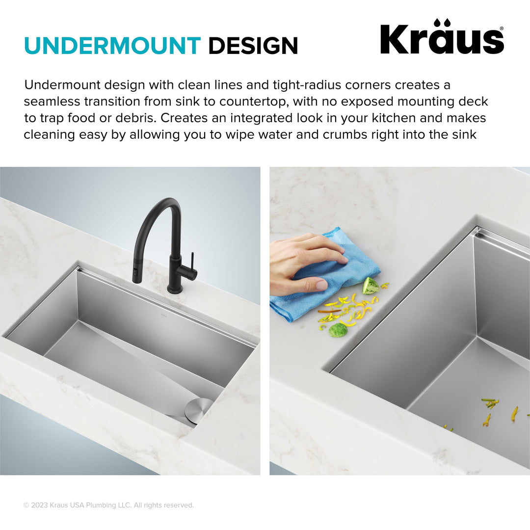 Kore Workstation Undermount Stainless Steel Kitchen Sink