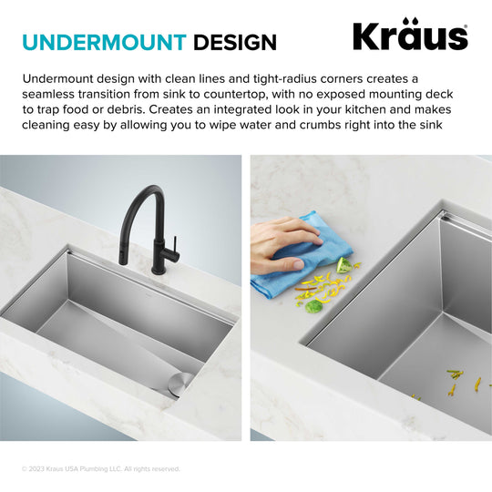 Kore Workstation Undermount Stainless Steel Kitchen Sink