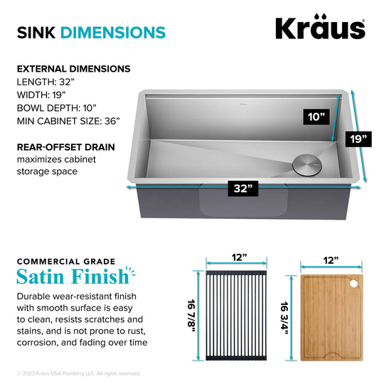 Kore Workstation Undermount Stainless Steel Kitchen Sink