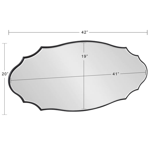 Leanna Scalloped Oval Wall Mirror