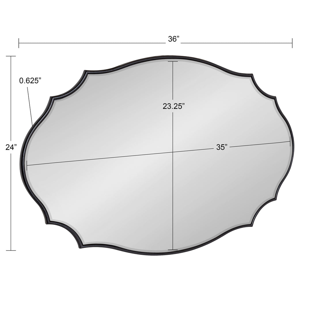 Leanna Scalloped Oval Wall Mirror