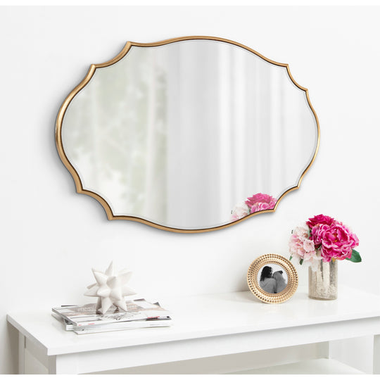 Leanna Scalloped Oval Wall Mirror