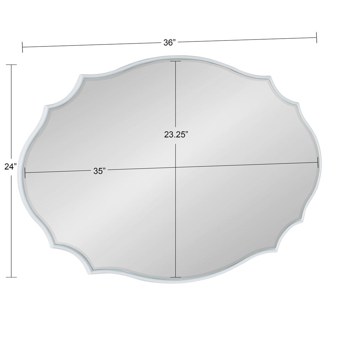 Leanna Scalloped Oval Wall Mirror