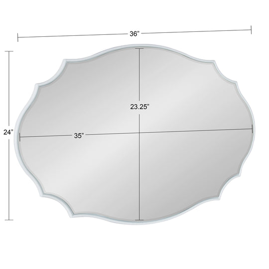 Leanna Scalloped Oval Wall Mirror