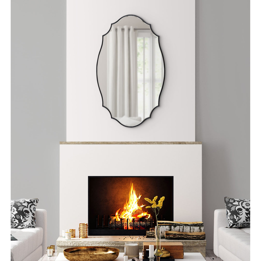 Leanna Scalloped Oval Wall Mirror