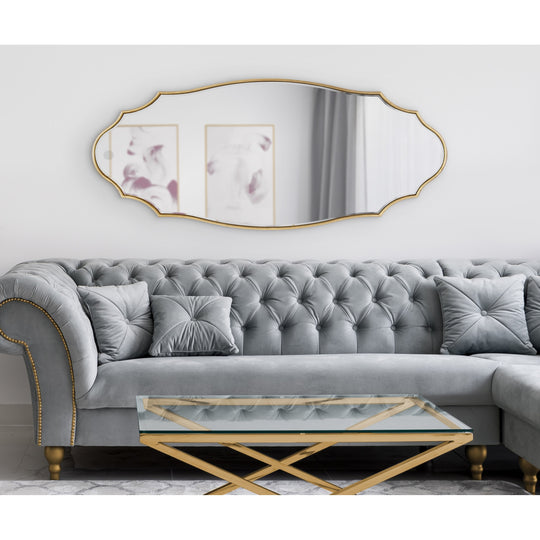 Leanna Scalloped Oval Wall Mirror