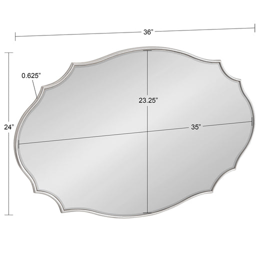Leanna Scalloped Oval Wall Mirror