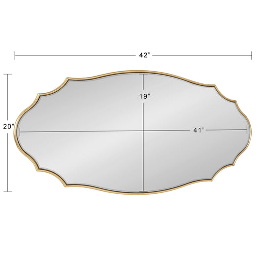 Leanna Scalloped Oval Wall Mirror