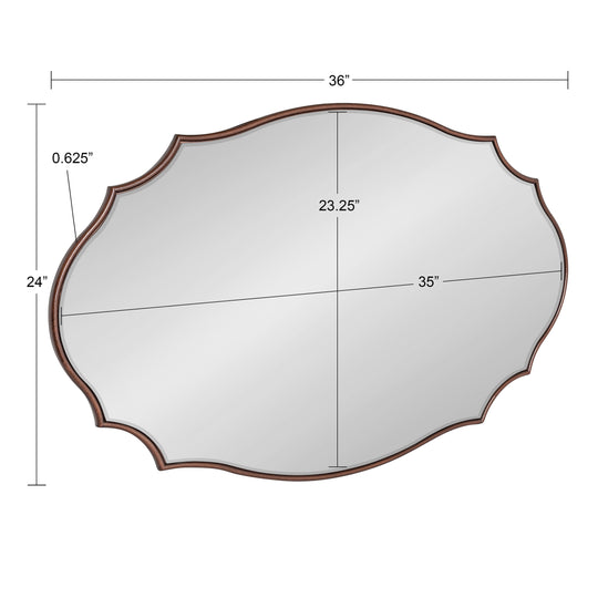 Leanna Scalloped Oval Wall Mirror