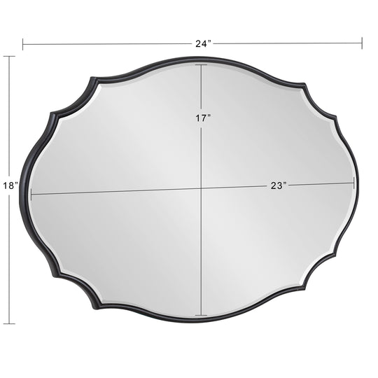 Leanna Scalloped Oval Wall Mirror