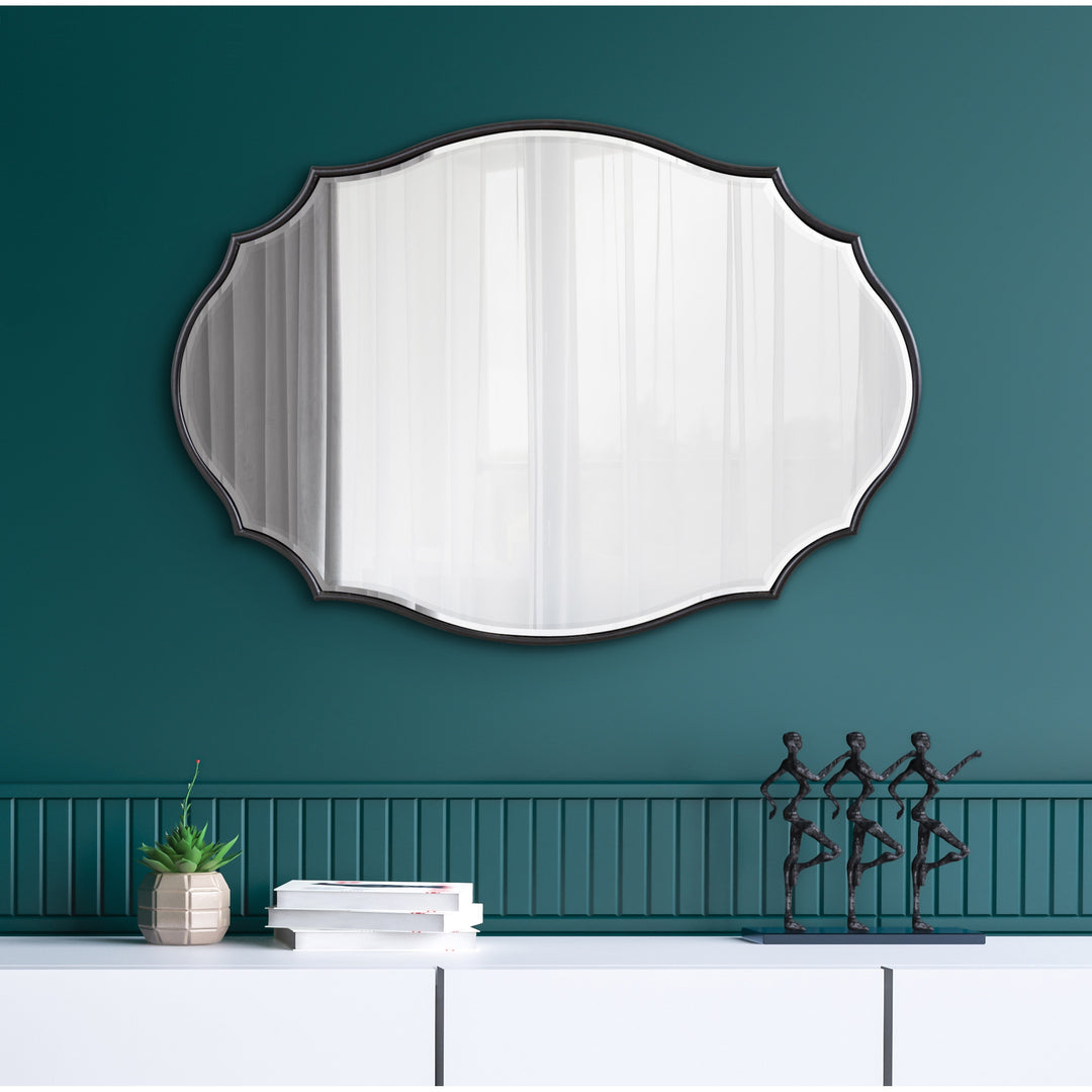 Leanna Scalloped Oval Wall Mirror
