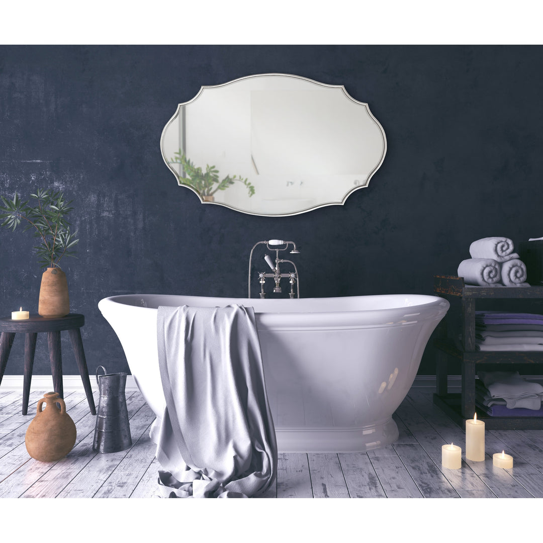 Leanna Scalloped Oval Wall Mirror