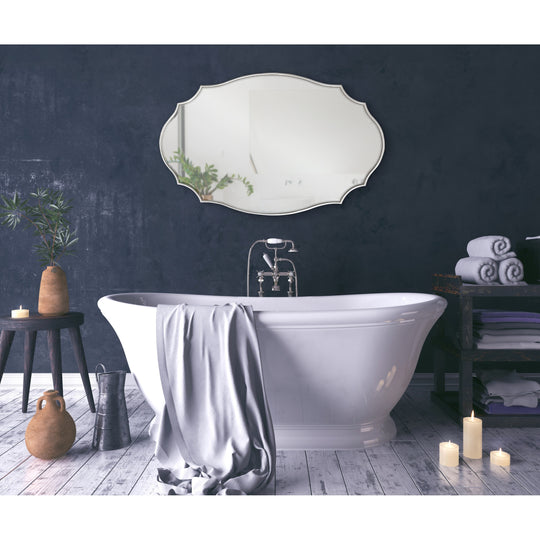 Leanna Scalloped Oval Wall Mirror