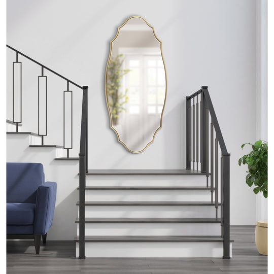Leanna Scalloped Oval Wall Mirror