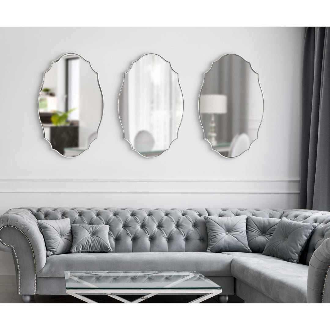 Leanna Scalloped Oval Wall Mirror