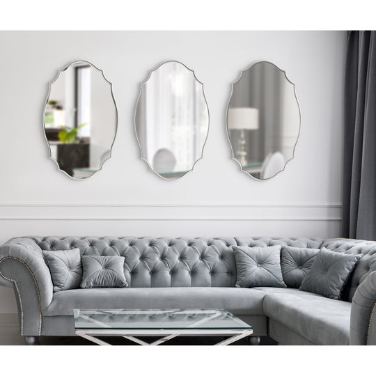 Leanna Scalloped Oval Wall Mirror