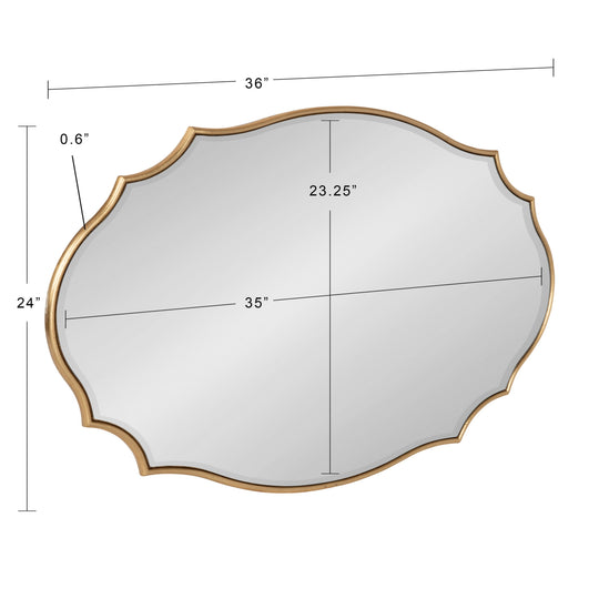 Leanna Scalloped Oval Wall Mirror