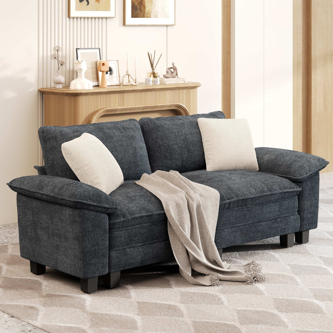 Cloud Modular Deep Seat Sofa, Chenille or Corduroy Sectional Couch with Removable Arms, 1–4 Seater