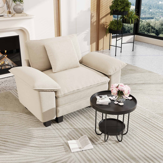 Cloud Modular Deep Seat Sofa, Chenille or Corduroy Sectional Couch with Removable Arms, 1–4 Seater