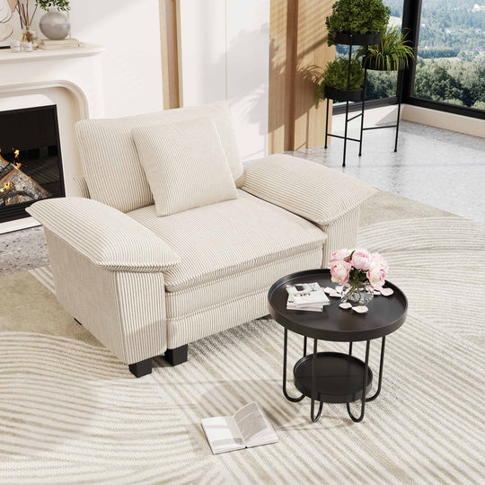 Cloud Modular Deep Seat Sofa, Chenille or Corduroy Sectional Couch with Removable Arms, 1–4 Seater